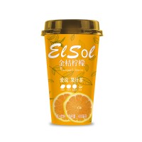400ml愛(ài)說(shuō)金桔檸檬果汁茶杯裝飲料