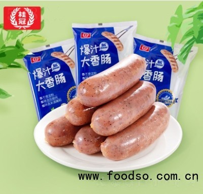 桂冠爆汁大香腸黑椒風(fēng)味810g黑椒味無淀粉熱狗烤腸燒烤火鍋食材